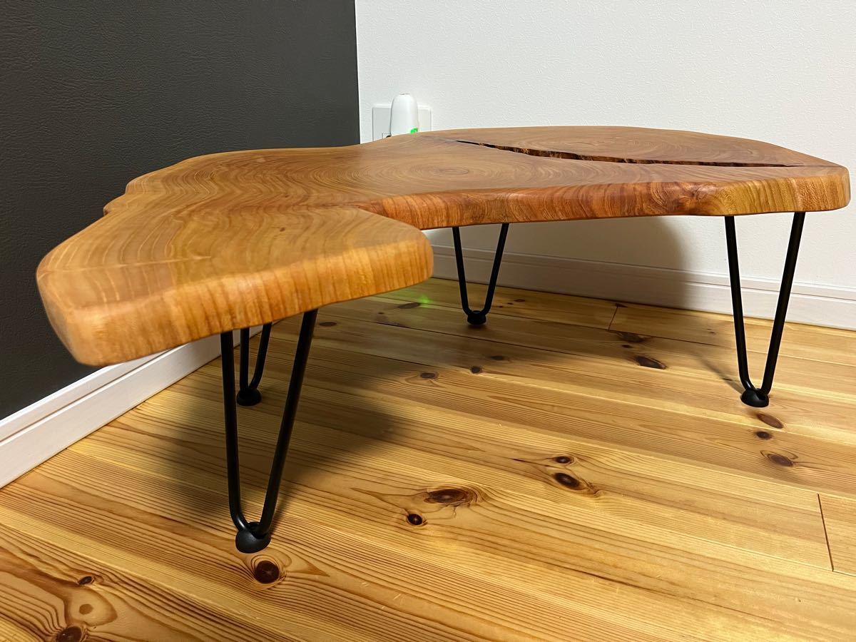 ローテーブル ケヤキ 欅 輪切り 一枚板 サイドテーブル ちゃぶ台