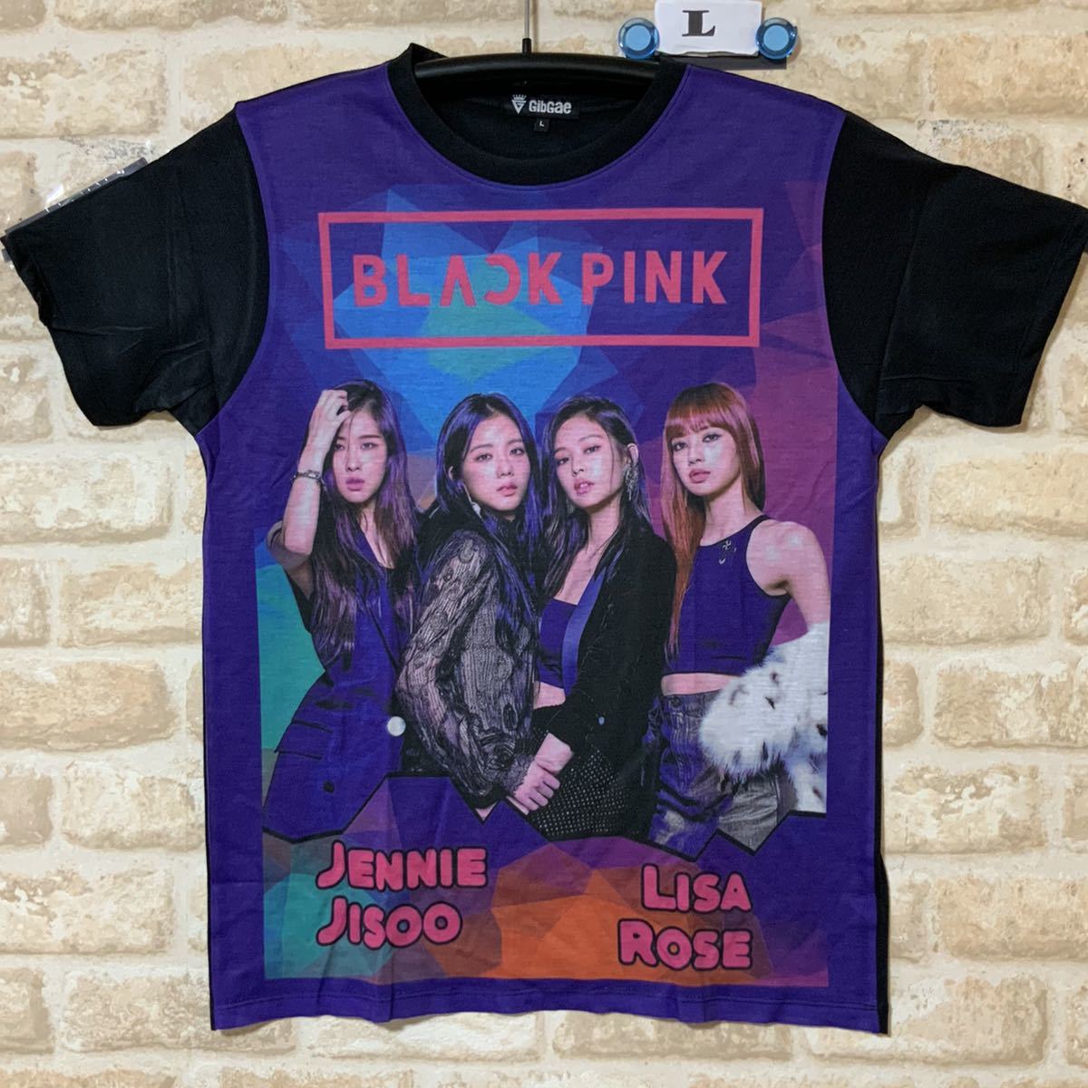 ヤフオク! - ブラックピンク Tシャツ Lサイズ ジェニー リサ 