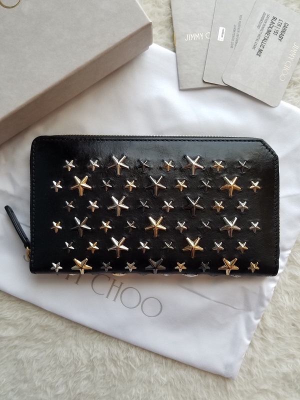 新品 JIMMY CHOO ジミーチュウ CARNABY LTR ラウンドファスナー 長財布