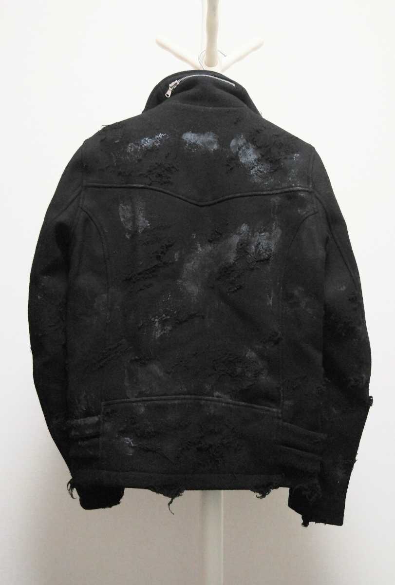 18AW NO ID BLACK × RESURRECTION покрытие шерсть байкерская куртка размер 1 обычная цена 52800 NOID Liza re расческа .n