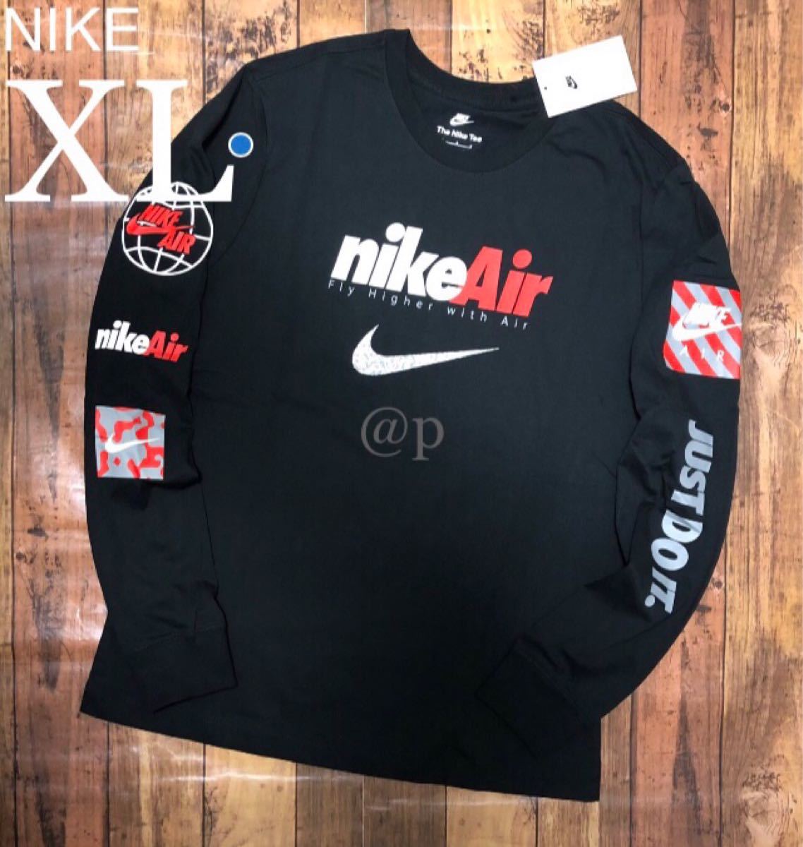 新品 XL NIKE ナイキ エア ロンT 長袖Tシャツ 黒 XL