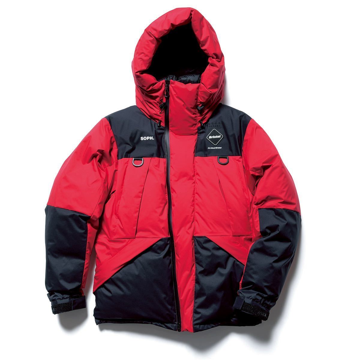 【新品タグ付】 21AW 22 新品 FCRB f.c real bristol エフシーレアルブリストル SOPHNET ソフ DOWN BENCH PARKA ダウンジャケット RED 赤色