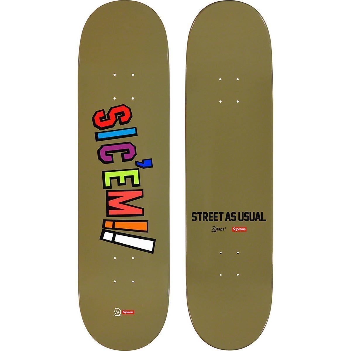 【新品未使用】 21AW 22 新作 新品 SUPREME シュプリーWTAPS SIC'EM SKATEBOARD スケートボード デッキ ダブルタップス OLIVE オリーブ色