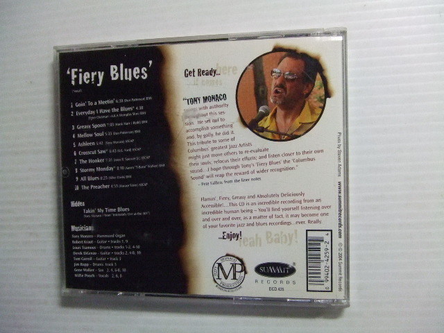 レ★音質処理CD★Tony Monaco (トニー・モナコ) Fiery Blues 輸入盤★改善度、多分世界一_画像3