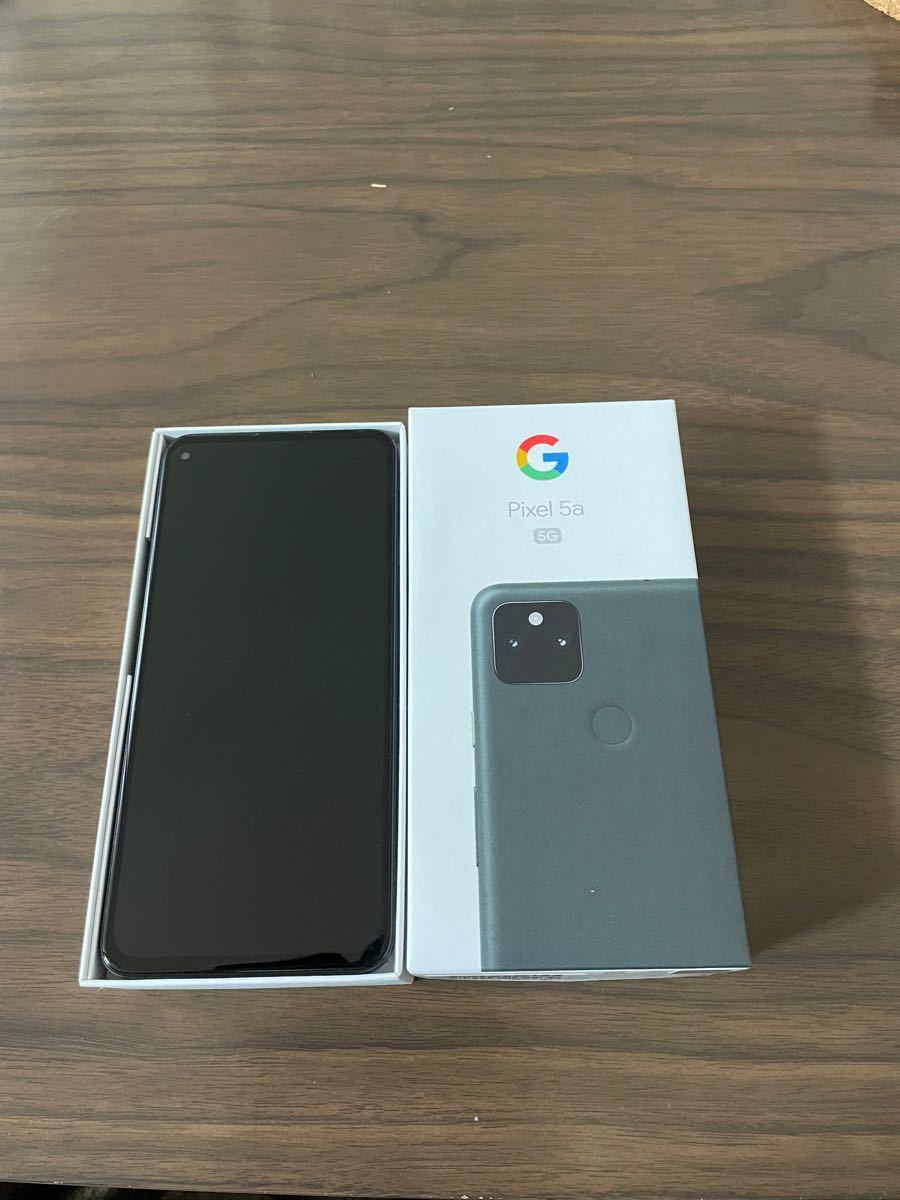 【美品】【ケース付】Google Pixel5a 5G 128GB Mostly Black