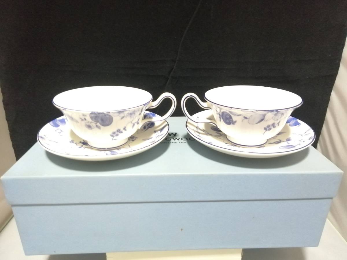 未使用◇自宅保管 ウェッジウッド ブループラム カップ&ソーサー