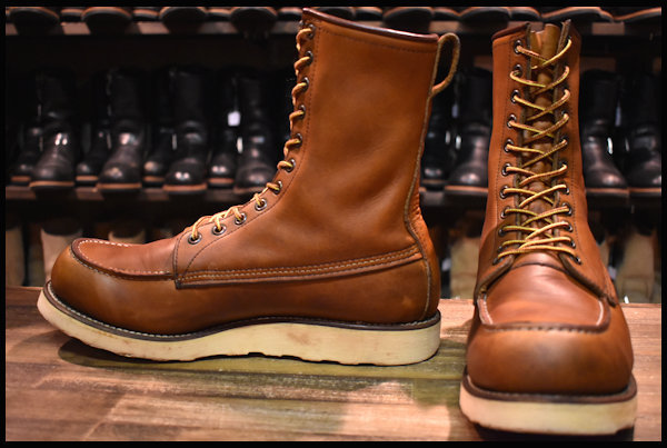 【10.5D 良品 犬刻印 97年】レッドウィング 877 ロング アイリッシュセッター ブーツ 茶 オロイジナル モックトゥ redwing HOPESMORE