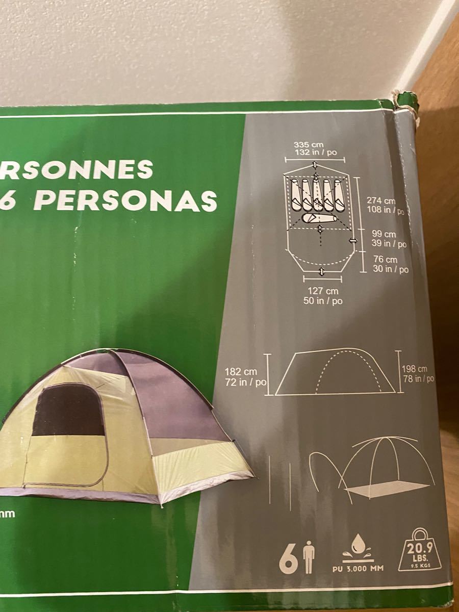 ティンバーリッジツールームドーム型テント　6人用