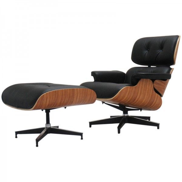 【国産】 イームズラウンジチェア 本皮仕様 ブラック×ローズウッド オットマン sofa ソファ ソファー eames パーソナルチェア イームズ