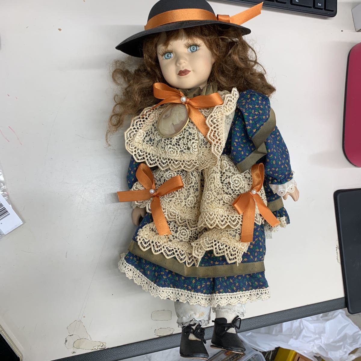 ギフト】 【アンティーク】1 西洋人形 全長40cm ビスクドール