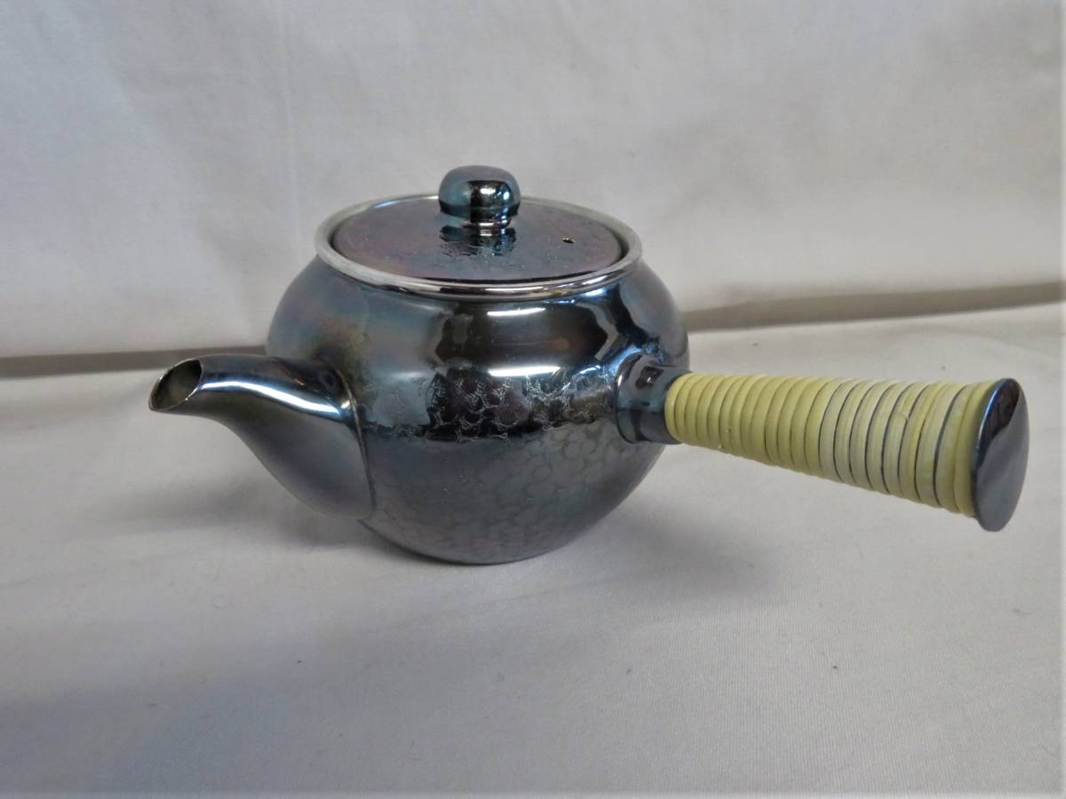 未使用 銀川堂 いぶし銀 茶器セット 工芸 美術品 特選黄銅製 煎茶 道具