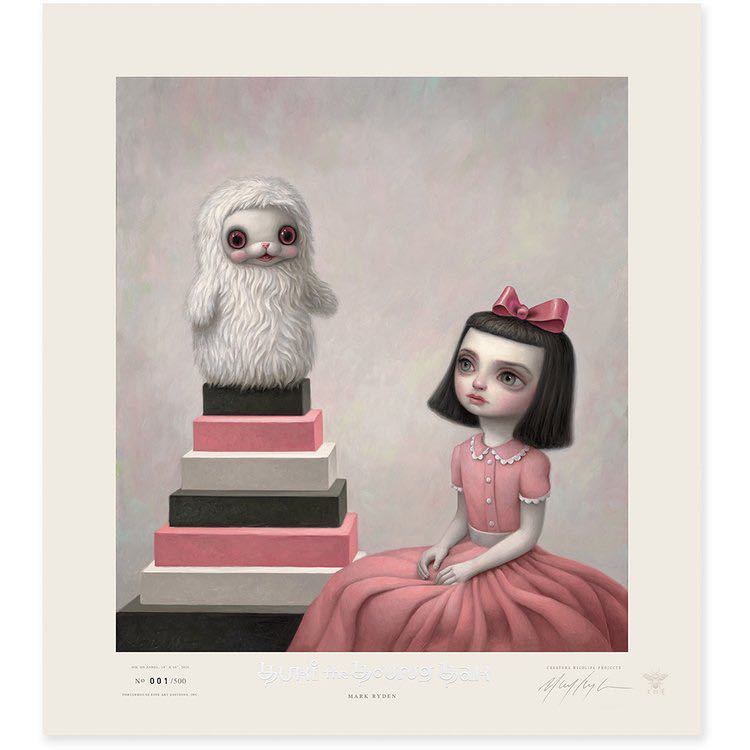 MARK RYDEN Yuki The Young Yak マーク・ライデン 直筆サイン入り リソグラフ ポスター ED500 ヒグチユウコ 奈良美智 Roby Dwi Antono_画像1