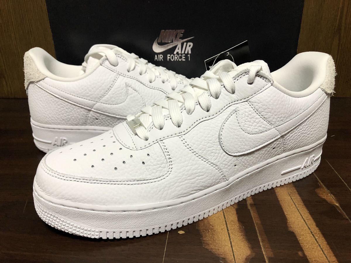 21年製 NIKE AIR FORCE 1 CRAFT ナイキ エアフォース クラフト AF1【CN2873-101】WHITE LEATHER ホワイト レザー 天然皮革 白 US11.5