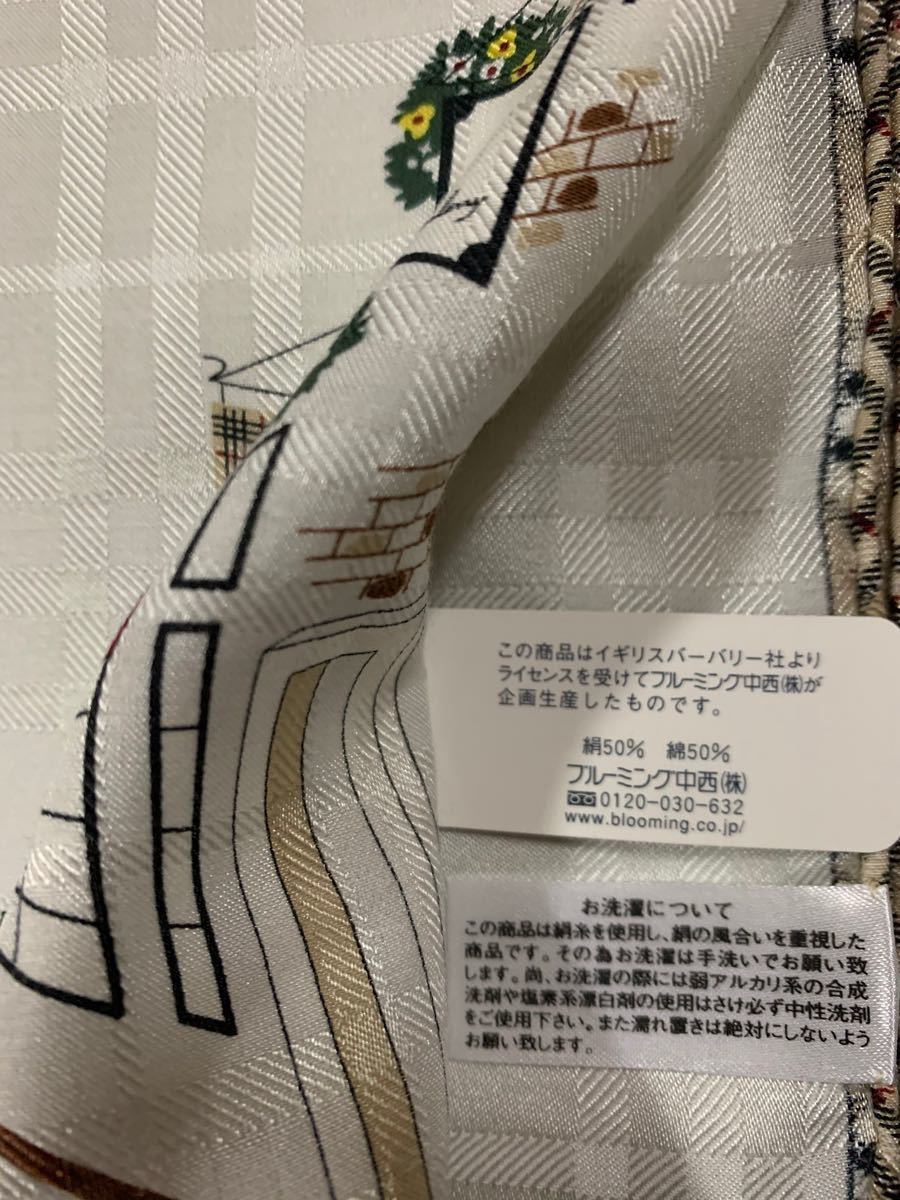 BURBERRY バーバリー　シルクコットン大判ハンカチスカーフ女の子