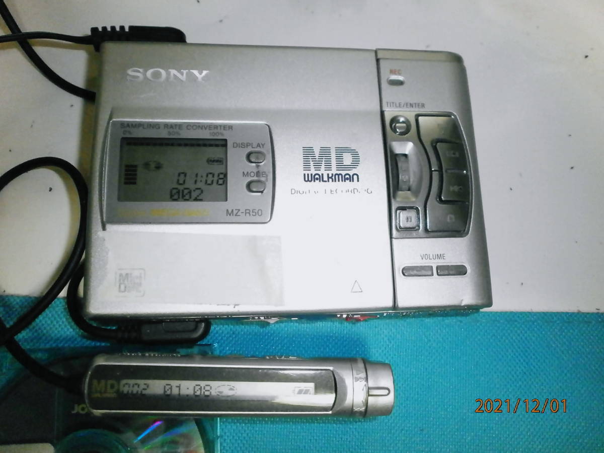 ジャンク 美品 SONY MZ-R50 WALKMAN ポータブルMDレコーダー - 通販