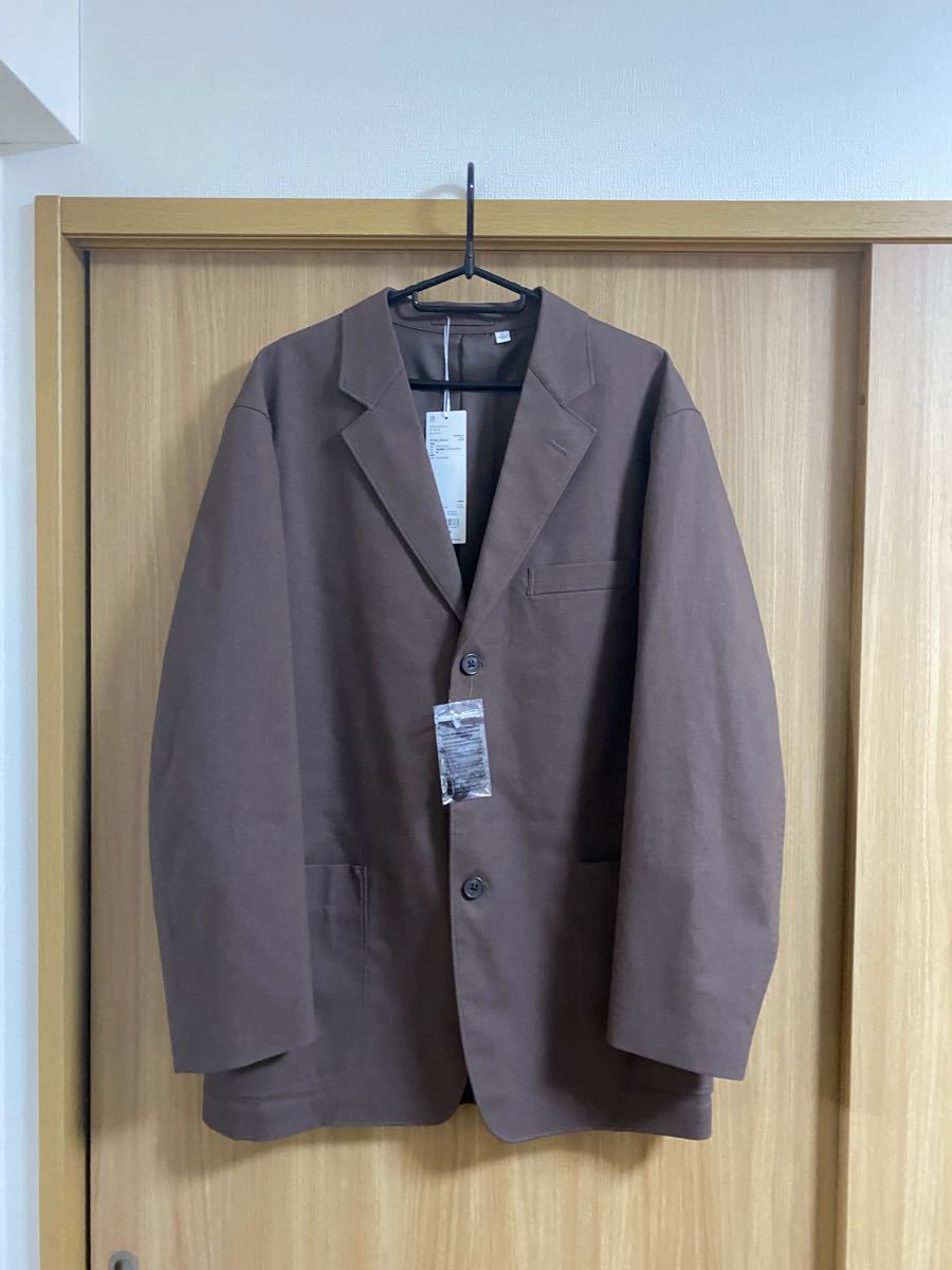 新品　ユニクロU UNIQLO U 20春夏　リラックスフィットテーラードジャケット　ダークブラウン　DarkBrown Lサイズ