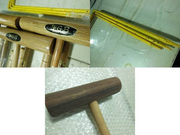 良品〕 F.G.B ゲートボールスティック/武蔵 樫 ボール等〔一式〕 良品〕 F.G.B ゲートボールスティック/武蔵 樫 ボール等〔一式〕