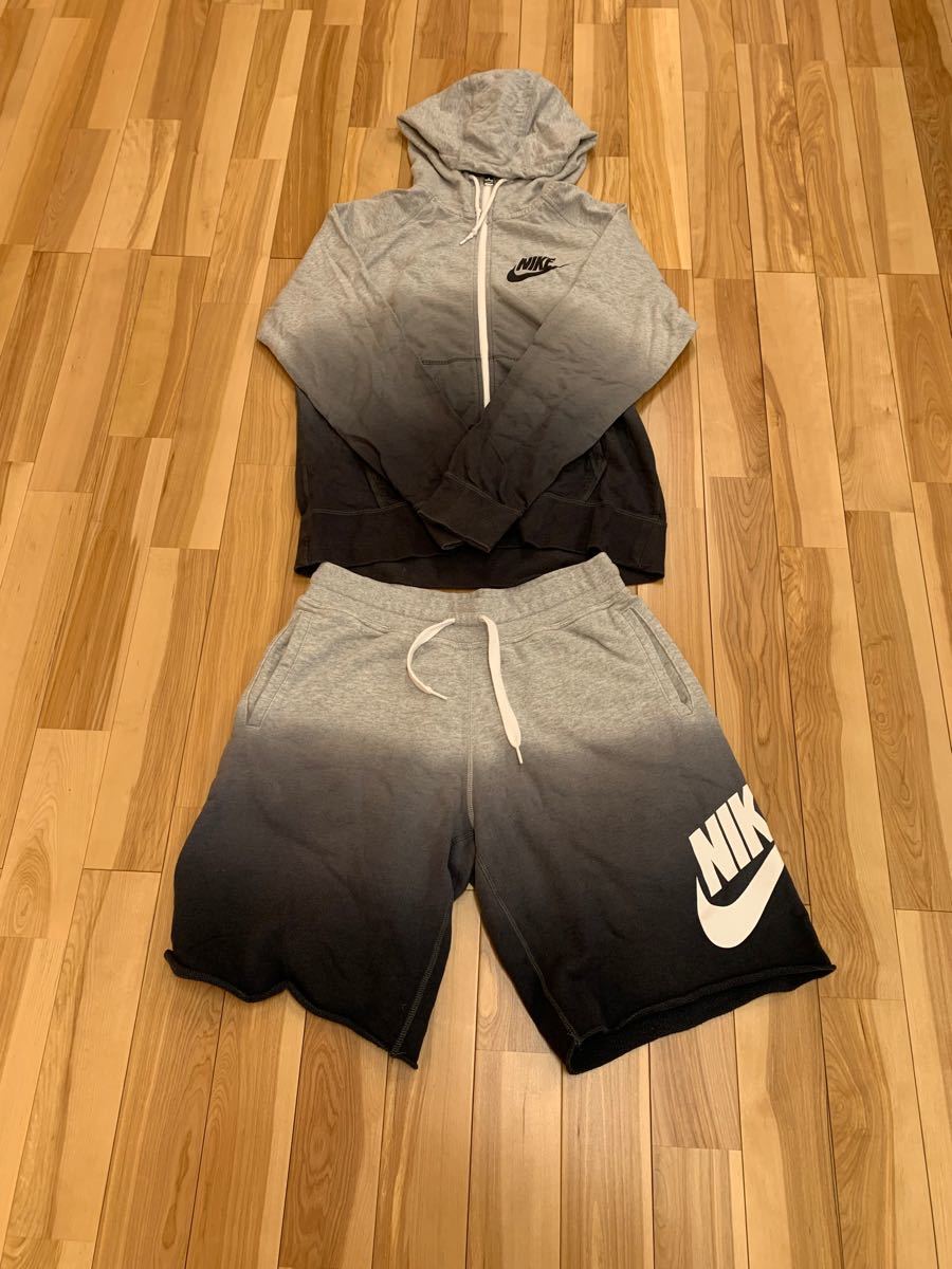 NIKEセットアップ ハーフパンツ パーカー ビッグロゴ スポーツ NIKEセットアップ ハーフパンツ パーカー ビッグロゴ スポーツ