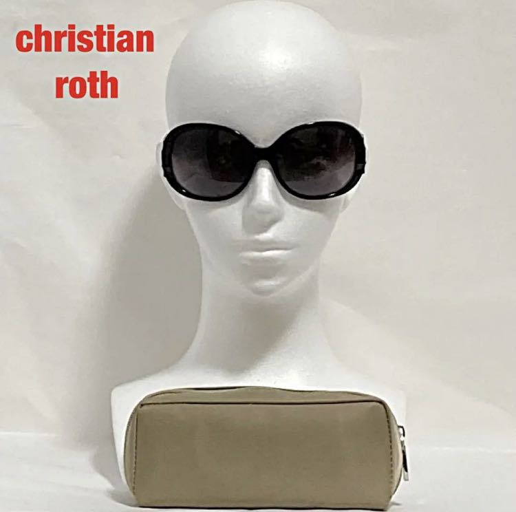 超可爱の 【希少】christian roth　クリスチャンロス　サングラス　メタル　ワンポイント　個性的　付属品付き　CR14266 その他