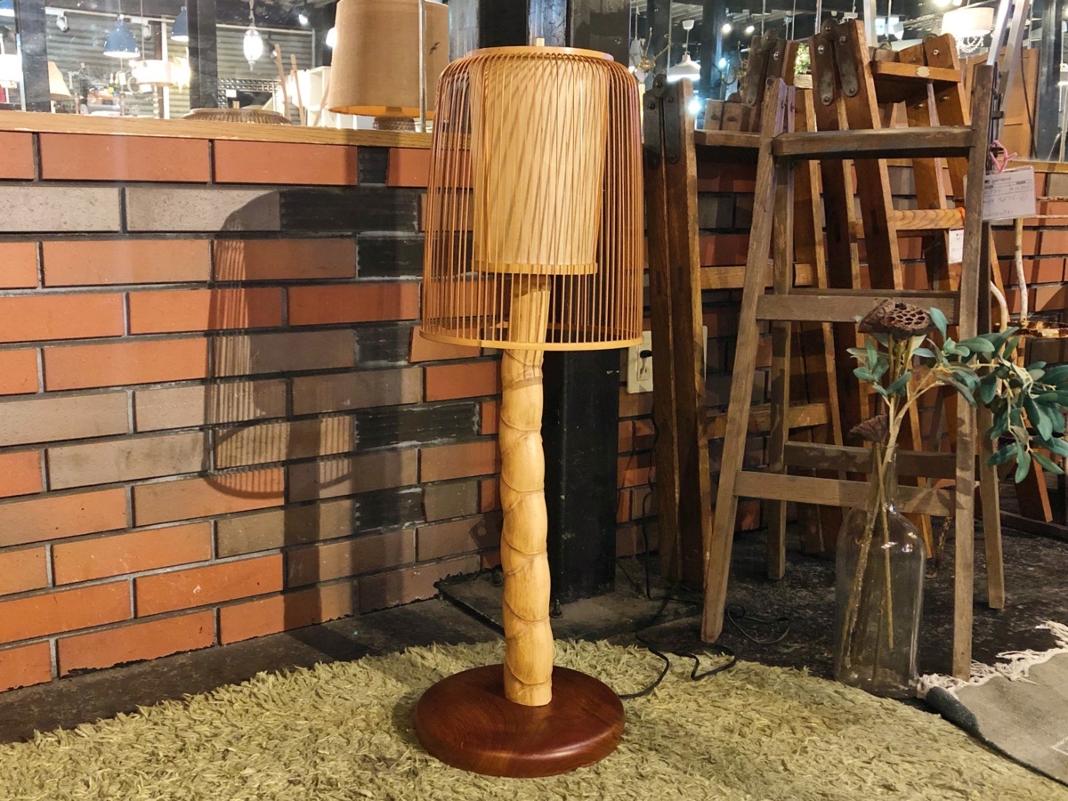 みやび行燈製作所 竹製 スタンドライト 照明 和風インテリア 行灯 フロアランプ テーブルランプ ランプ 卓上 和室 旅館 木製 和モダン 和家 