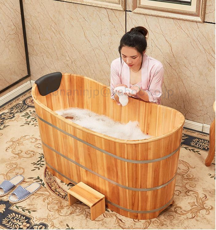 人気推薦★貴重品☆高品質木製浴槽 バスタブ 美容院サウナ　お風呂　成人バケツ　家庭用シャワー110cm