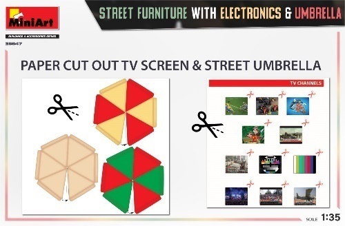  Mini art MA35647 1/35. on. furniture . consumer electronics & parasol 