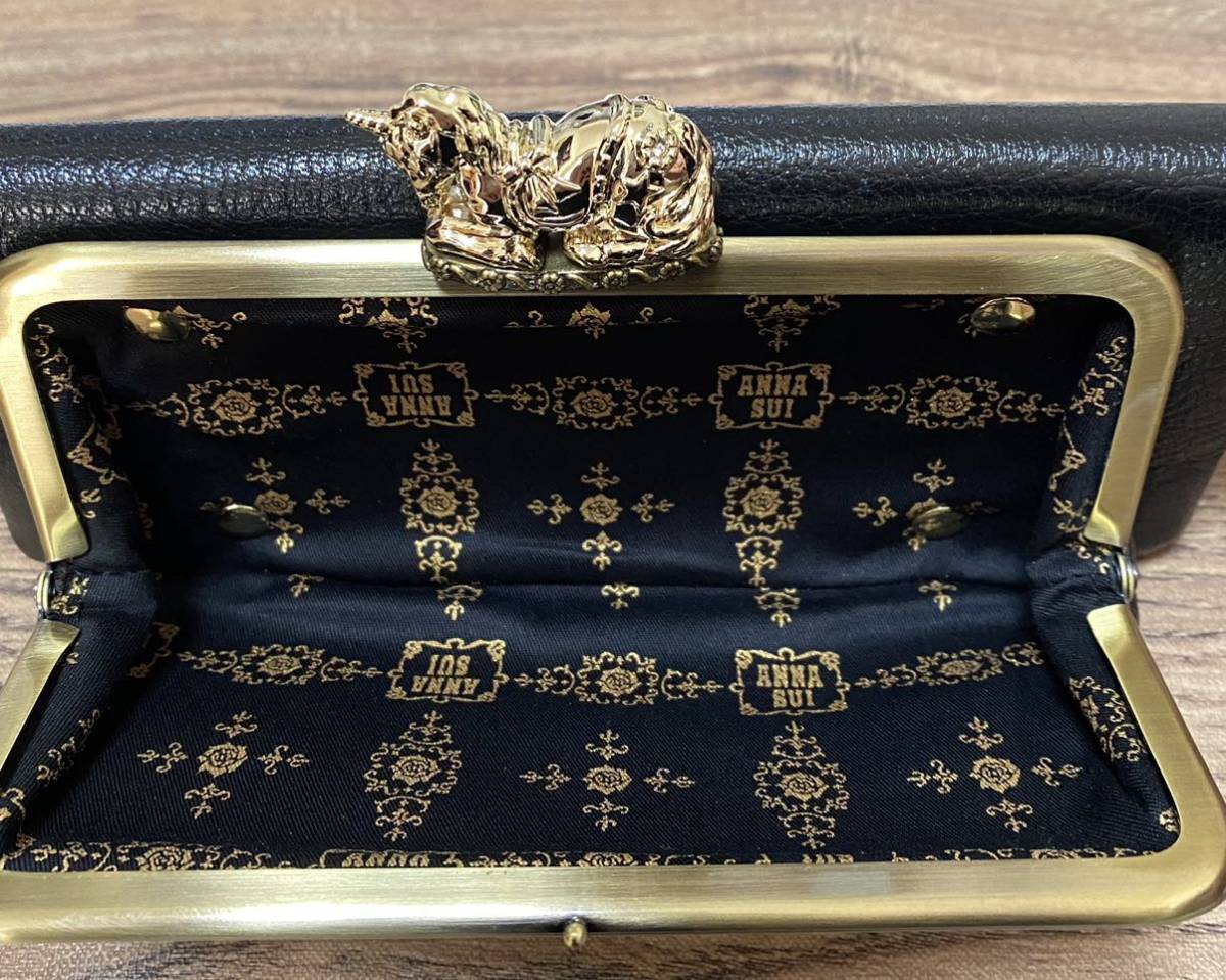 ANNA SUI アナスイ ファンタジア 外口金二つ折り財布 ブラック 新品