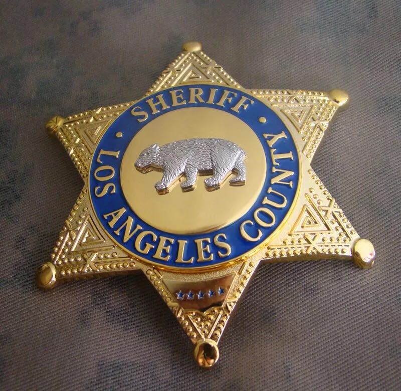  American Los Angeles district security . exclusive use badge fai booster replica 
