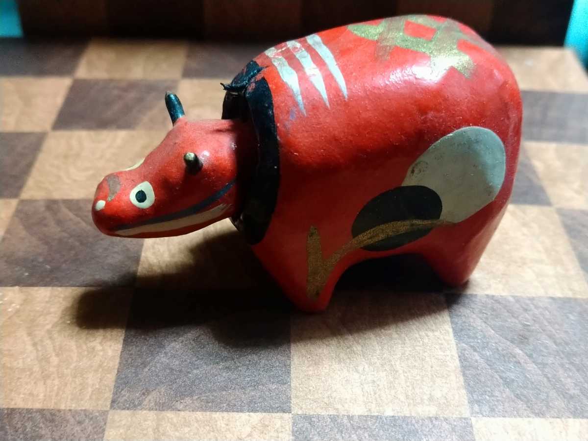 ヤフオク! - レア!赤べこ!古玩!廃絶!ビンテージ品!郷土玩具!雑貨