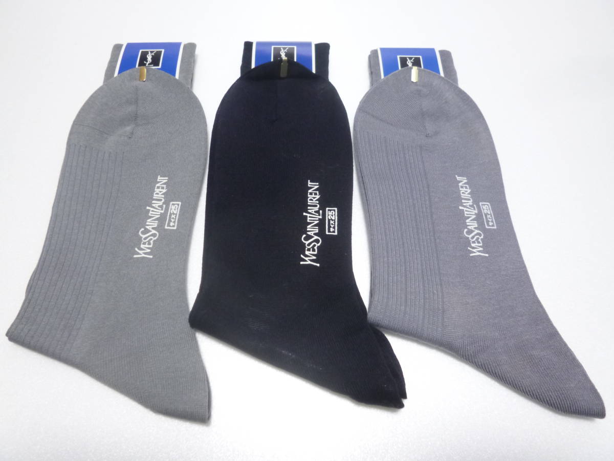 イヴ・サンローラン　Yves Saint Laurent　ソックス　靴下　3足　新品！！_画像2