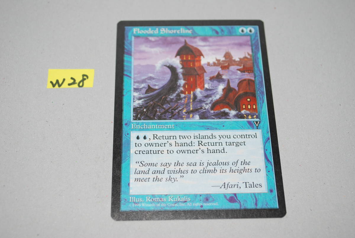 ■■■■◆◆◆即決　お宝絶版未使用　MTG　ビジョンズ英語版　レア　　Flooded Shoreline　W28_画像1