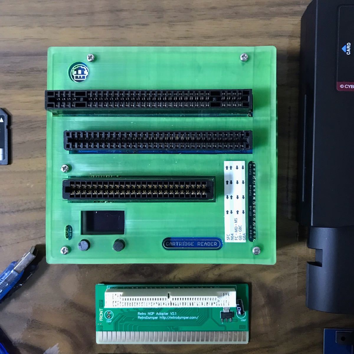 cartreader cartridge reader 本体+各種アダプターセット 動作確認済み ゲーム吸い出し機