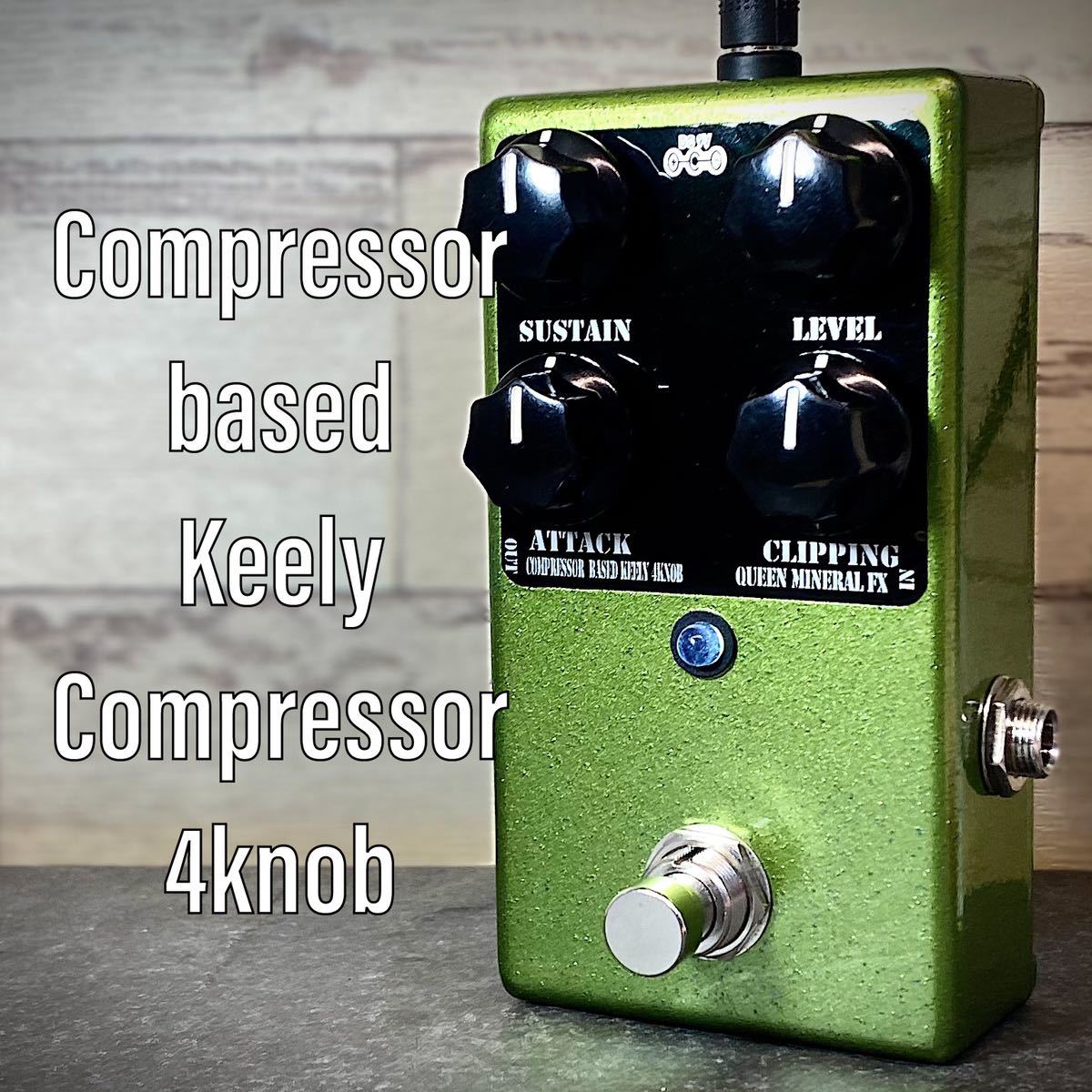 【ギター/ベース両用】Compressor based Keely Compressor 4knob【ハンドメイド】
