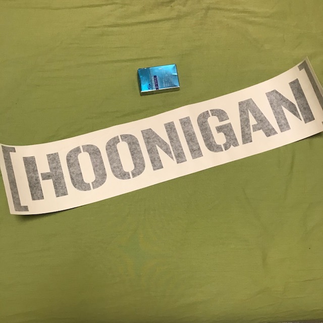 特大　HOONIGAN バナー抜きステッカー　黒 USDM フーニガン　ケンブロック ドリフト_画像1