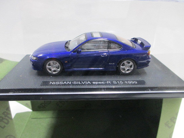 新品　1/43　エブロ　ニッサン　シルビア　スペックR　S15　1999　ブルー　絶版