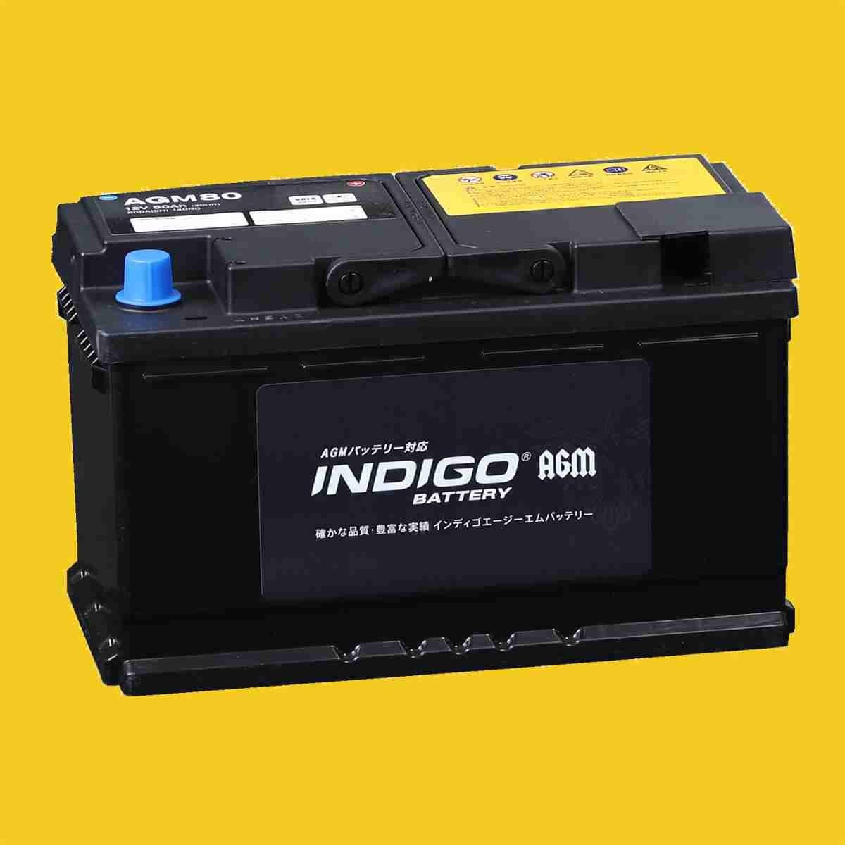 【インディゴバッテリー】AGM80 レンジローバー ABA-LM5S 互換:BLA-80-L4,LN4(AGM) 輸入車用 新品 保証付 即納 AGM EFB対応_画像2