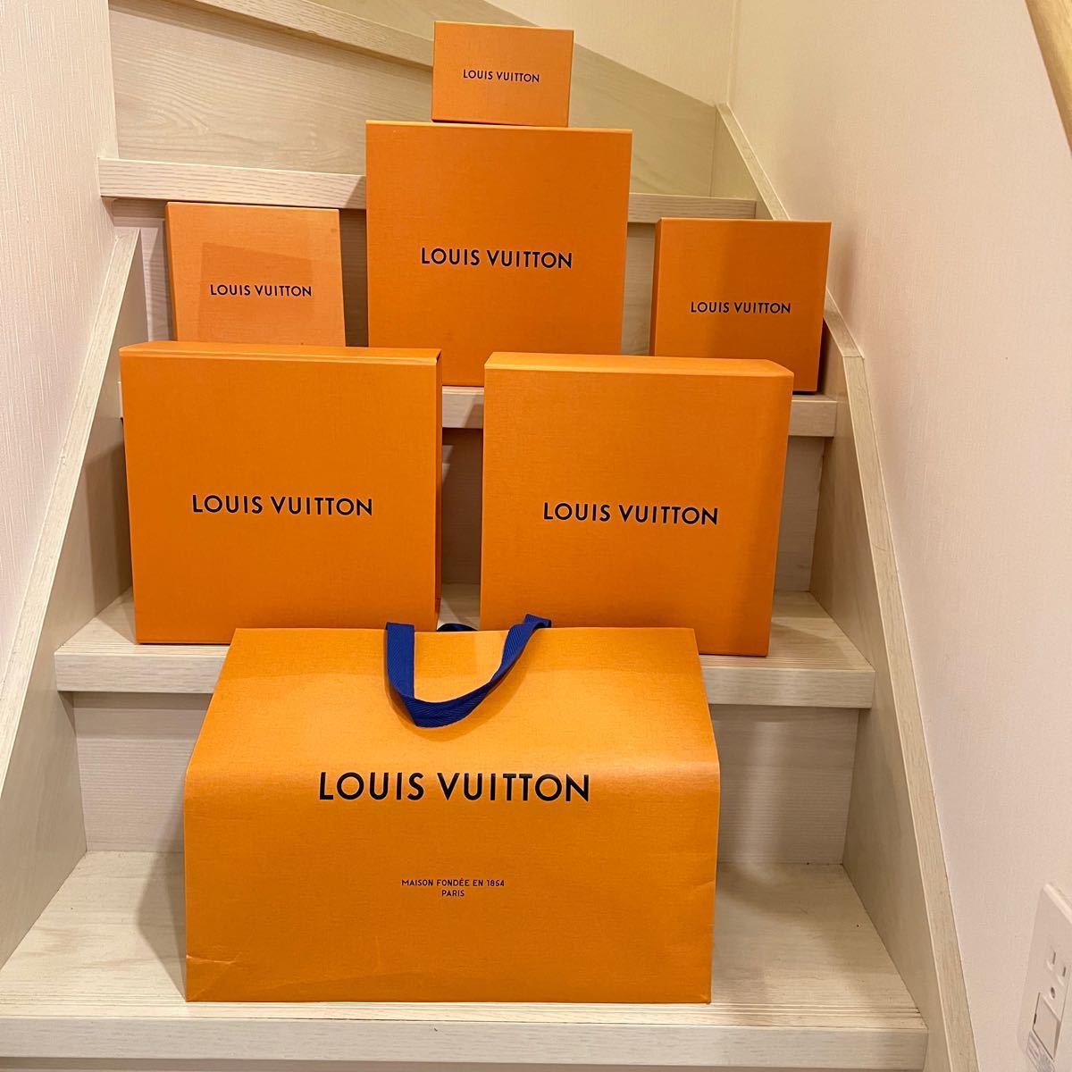 ルイヴィトン LOUIS VUITTON ショップ袋 紙袋 空箱 ボックス 7点セット