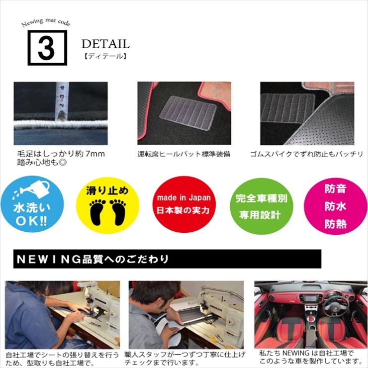 VW シロッコ 2枚組 13C 2009.05- NEWING オーダーメイド ニューイング ...