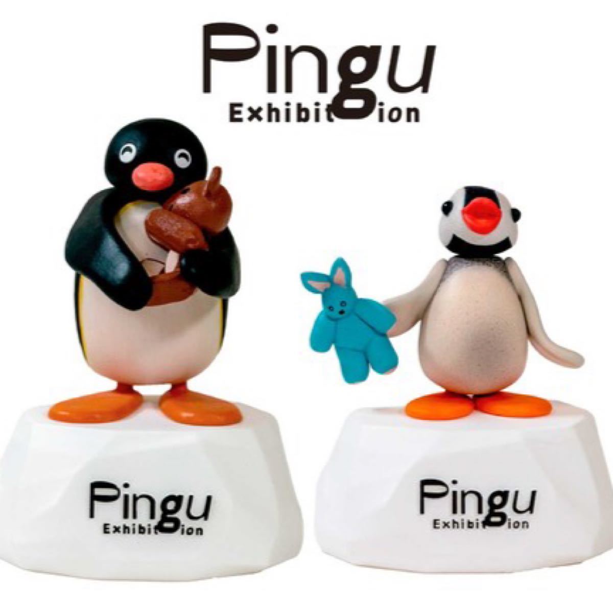 限定200セット「Pingu 40thフィギュア ピングー&ピンガ 宝物のぬいぐるみ」40周年展覧会限定フィギュア２体セット。