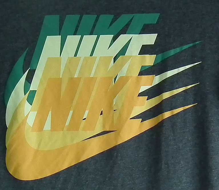 古着☆ナイキ☆グラディーションロゴ☆Tシャツ☆グレーL半袖☆NIKE_画像4