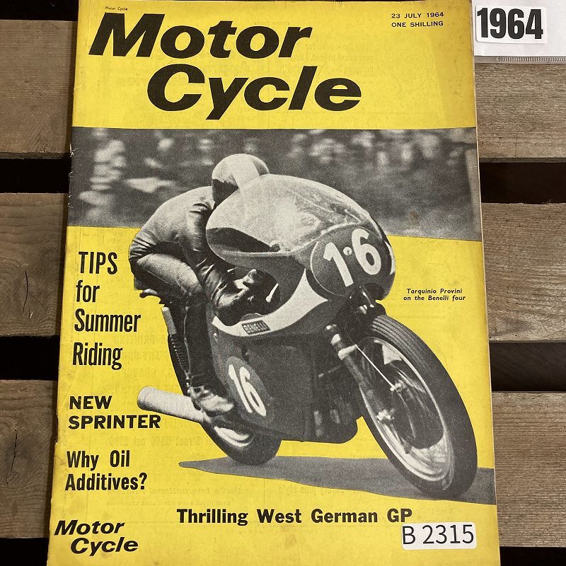 B2315 「MOTOR CYCLE」1964　モーターサイクル クラシック モーターサイクル 旧車 　オートバイ　ヴィンテージバイク　ビンテージ_画像1