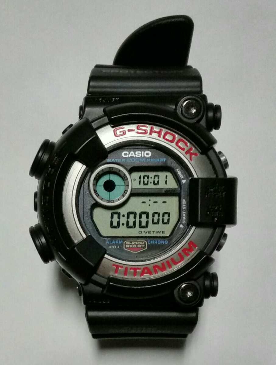 即決☆超絶レア☆美品(ほぼ未使用 純正ベゼル＆ベルト)☆G-SHOCK【FROGMAN】二代目フロッグマン DW-8200-1A 国内モデル 1294☆ 電池交換済☆