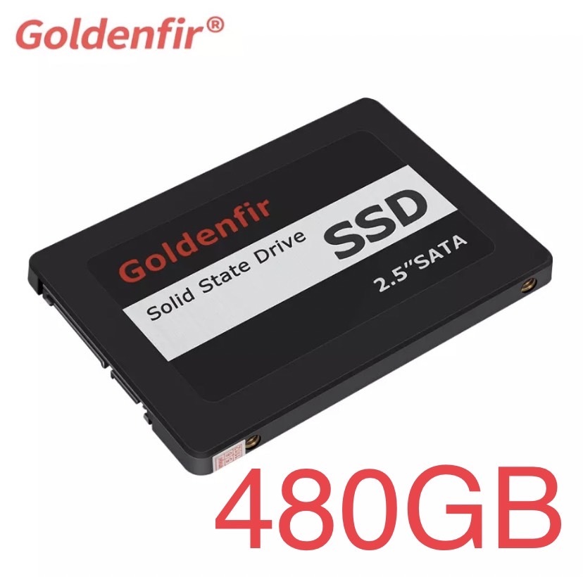 【最安値！】SSD Goldenfir 480GB SATA / 6.0Gbps 新品 2.5インチ 高速 NAND TLC 内蔵 デスクトップPC ノートパソコン ブラック_画像1
