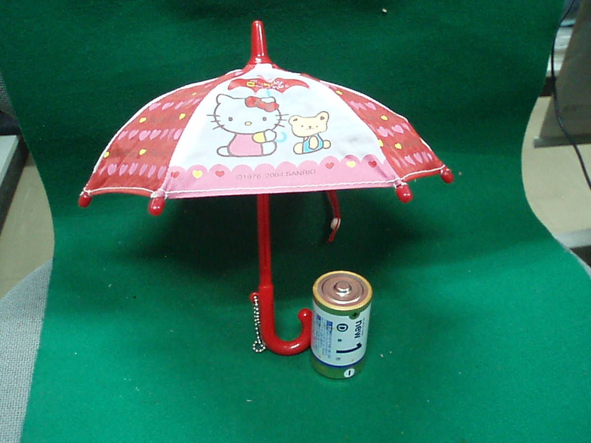小さい 傘 ミニ　ハロー キティ ちゃん　サンリオ　検索用：キーチェーン グッズ 置物 レア 希少 ぬいぐるみ フィギュア 雨具