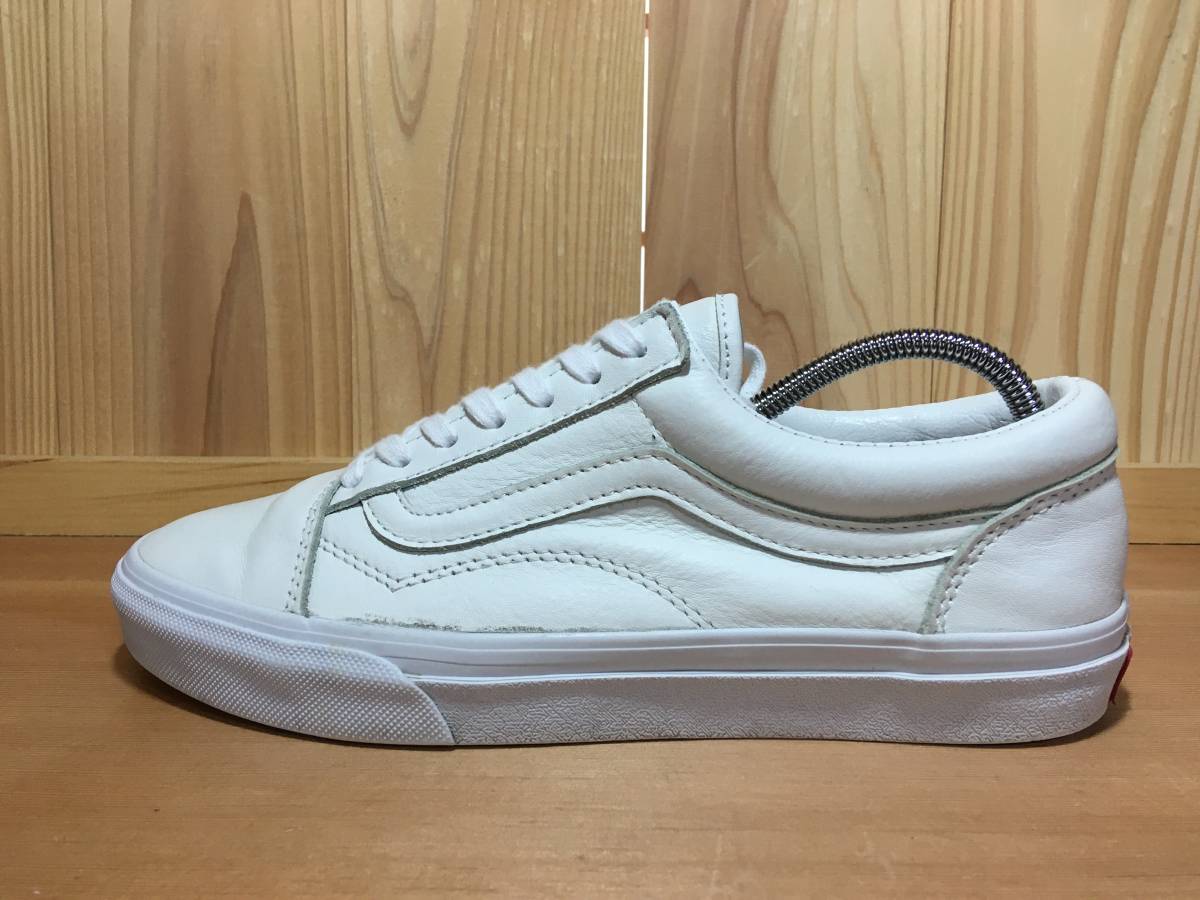 ☆VANS バンズ 国内企画 OLD SKOOL オールドスクール レザー 白