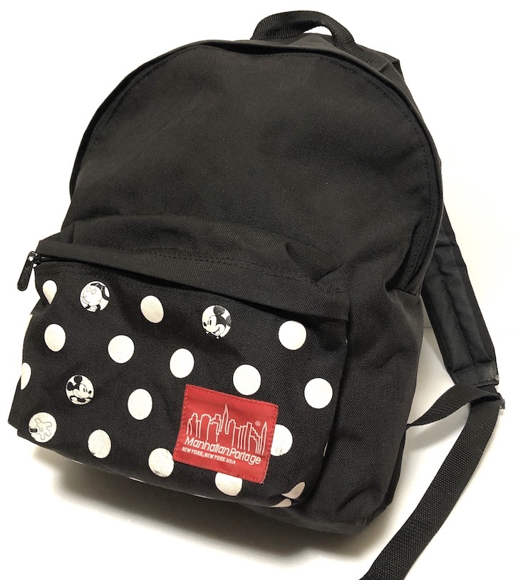  Manhattan Poe te-ji× disney Mickey Disney backpack black Day Pack rucksack nylon black 