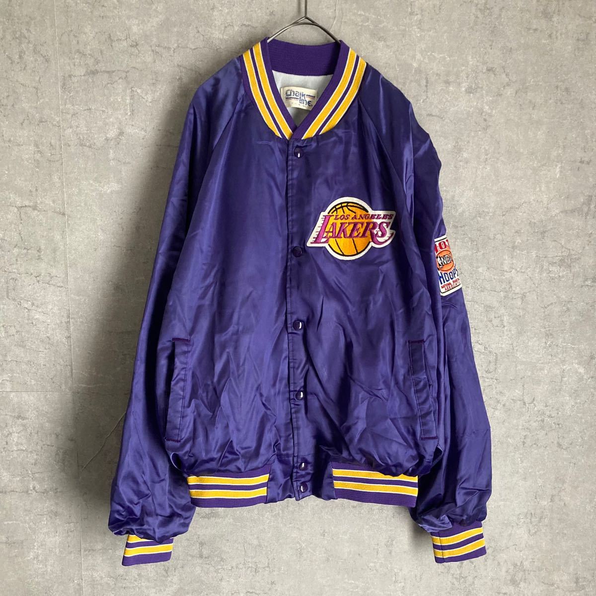 極希少 90s chalk line レイカーズ スタジャン USA製 パープル 紫 XL