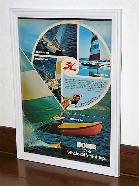 1975 год USA 70s vintage иностранная книга журнал реклама рамка товар Coast Catamaran HOBIE 10 12 14 16katama Ran / поиск магазин дисплей табличка оборудование орнамент (A4size)