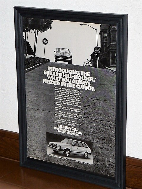 1981年 USA 80s vintage 洋書雑誌広告 額装品 Subaru GL スバル / 検索用 レオーネ 店舗 ガレージ ディスプレイ 看板 装飾 サイン (A4size)_画像1