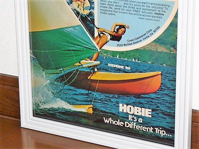 1975 год USA 70s vintage иностранная книга журнал реклама рамка товар Coast Catamaran HOBIE 10 12 14 16katama Ran / поиск магазин дисплей табличка оборудование орнамент (A4size)